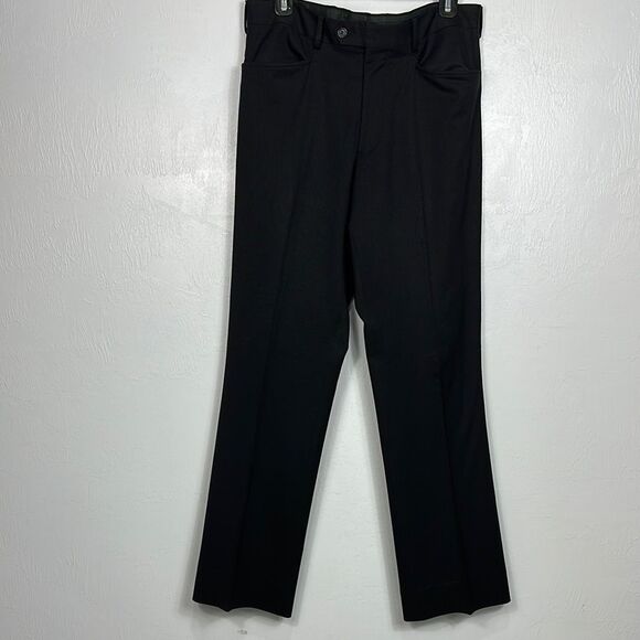 Prada Classic Virgin Wool Blend Slim Straight Black Trousers Size 38 - Picture 2 of 12